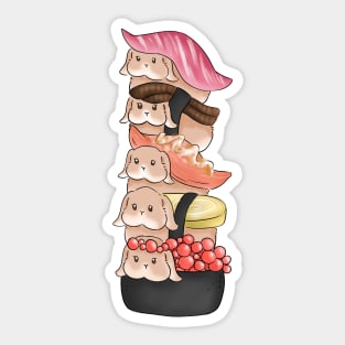 Vertical Sushi Rabbit Bunniesmee Sticker